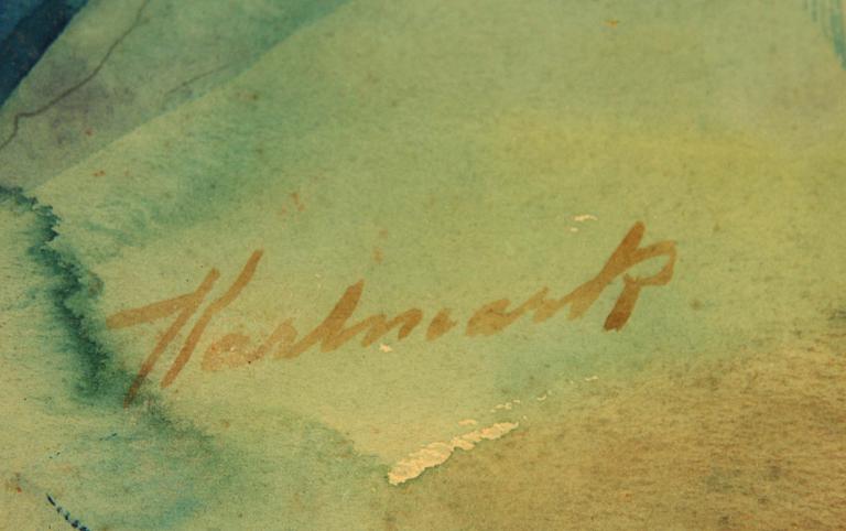 GERHARD KARLMARK gouache, sign.