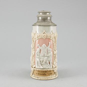 STOP, porslin och tenn, Villeroy & Boch, omkring 1900.