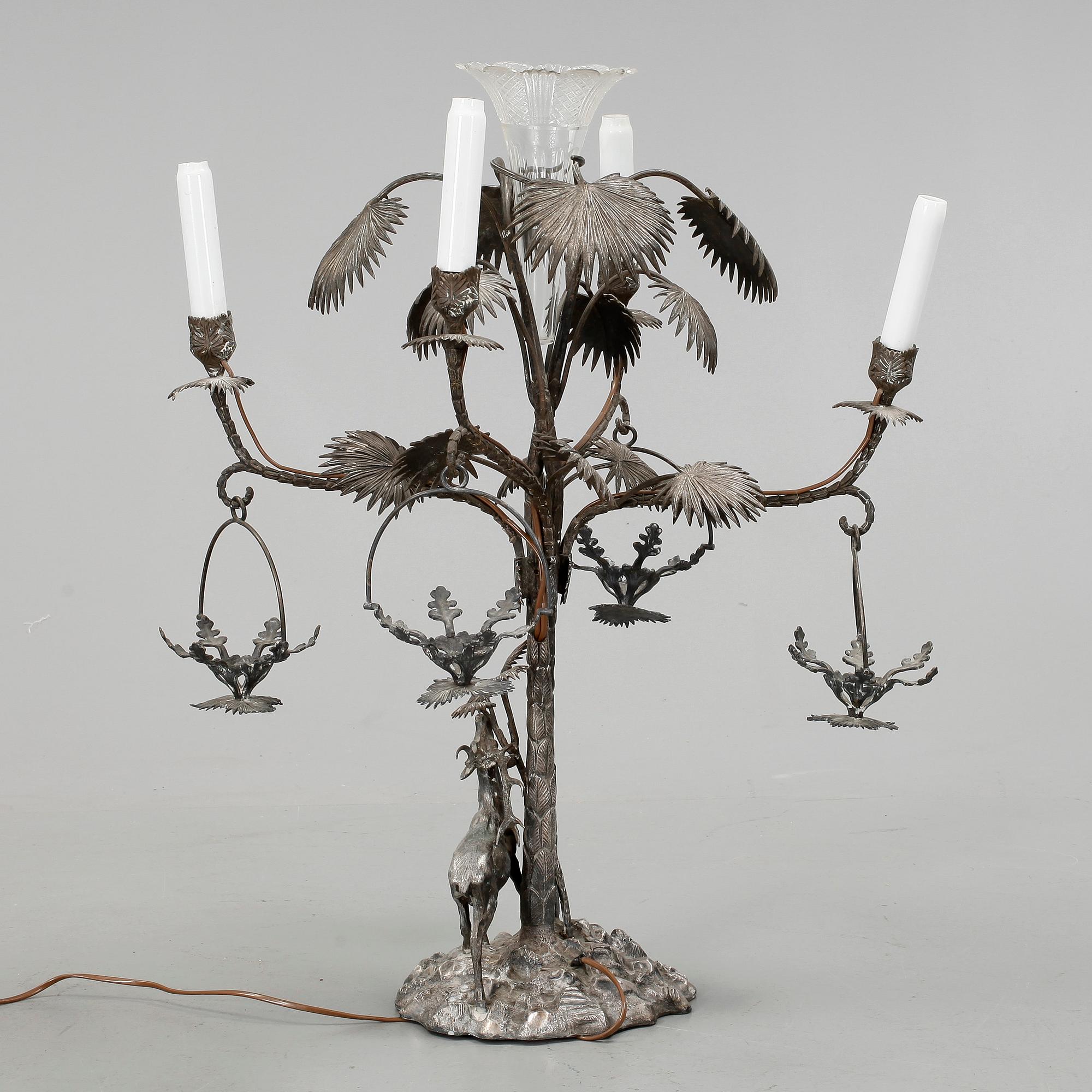 KANDELABER, nysilver, 1900-tal.