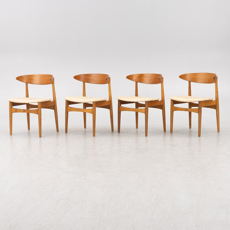 A set of four chairs, Scandinavia, 1950s/60s.