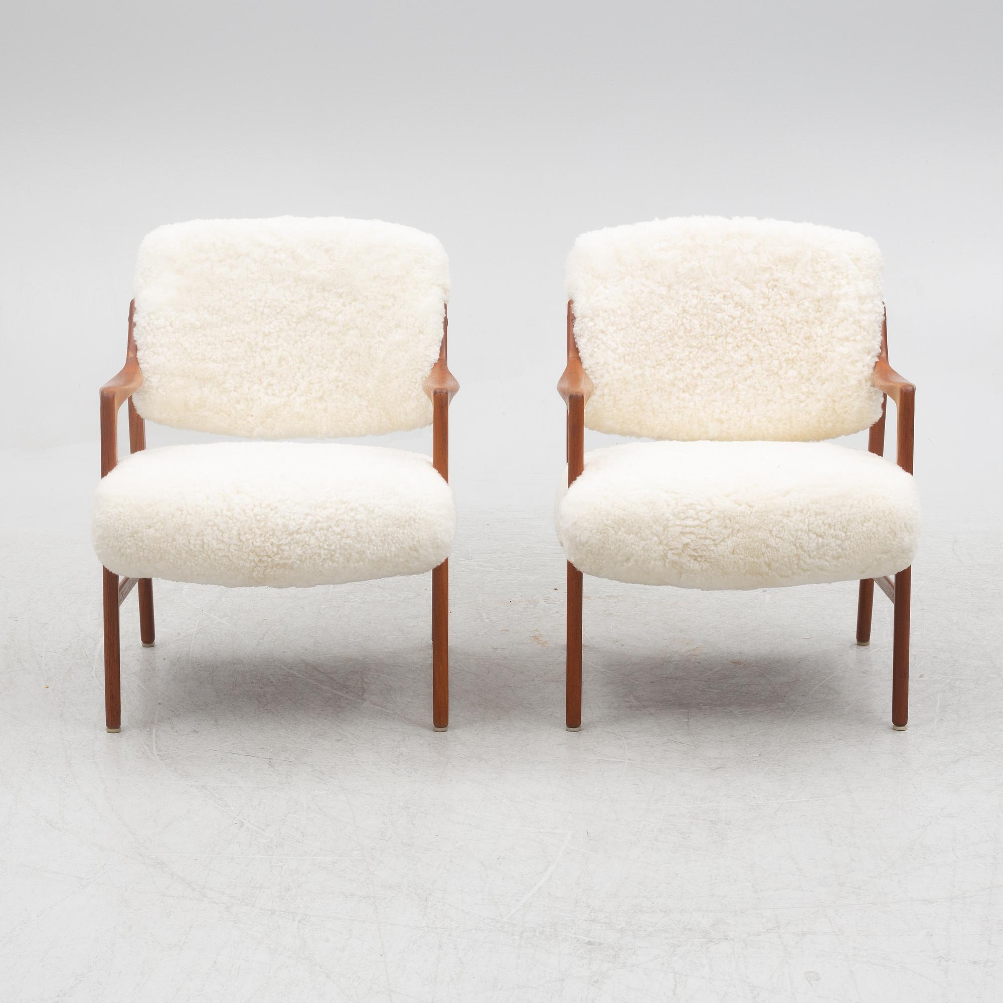 Inge Andersson, a pair of "Joel" armchairs, Bröderna Anderssons industrier, Sweden, 1950's.