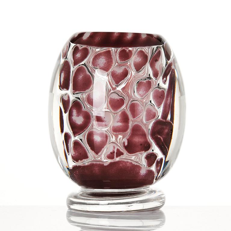 Edvin Öhrström, an ariel glass vase, Orrefors, Sweden 1950.