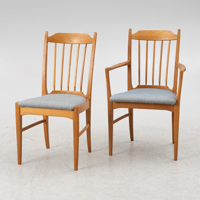 Carl Malmsten, stolar, 6 st, karmstolar 2 st, "Calmare Nyckel", 1900-talets slut.