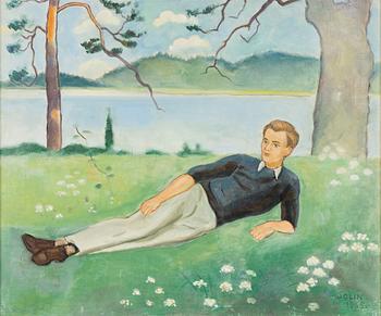 Einar Jolin, olja på duk, signerad Jolin och daterad 1945.