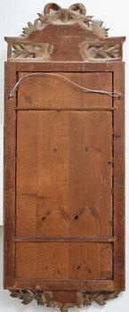 Spegel, tillskriven Pehr Ljung (1743-1819), bildhuggare i Stockholm, Gustaviansk.