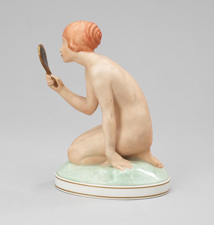 A Royal Copenhagen 20th century porcelain figure by Gerhard Henning.