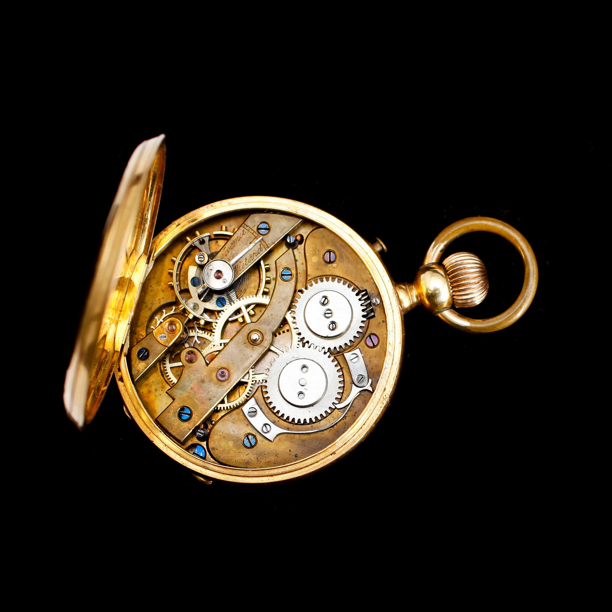 FICKUR, 18 k guld, sekelskiftet 1900.