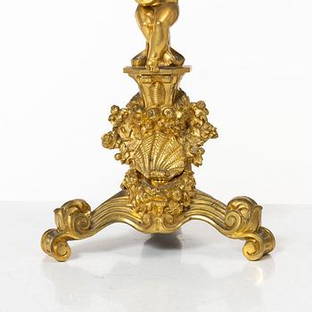 A pair of Louis XV style candelabras, 20th century.