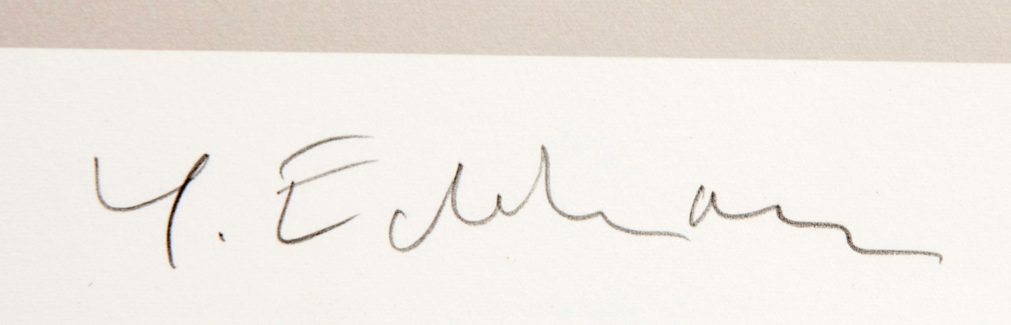 Yrjö Edelmann, a signed color lithograph, EA.