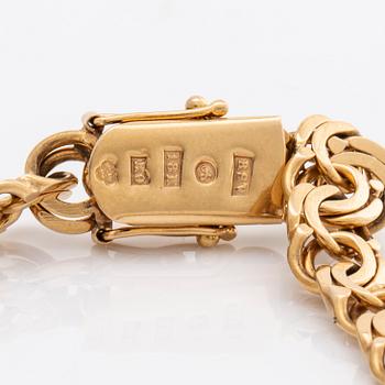 BRACELET 18K gold, 13,5 g, Vibergs Guldvaror Avesta 1960.