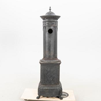 An early 1900s cast iron stove.