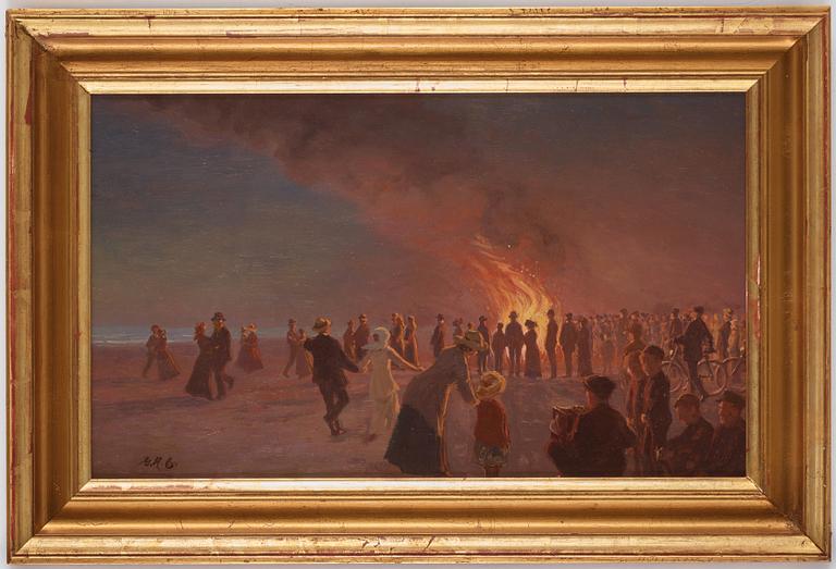 Gustaf Adolf Clémens, Midsummer on the beaches of Skagen (Saint Hans).