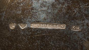 KAFFEKANNA, silver, Gustaf Dahlgren, Stockholm,1854. Vikt ca 922g.