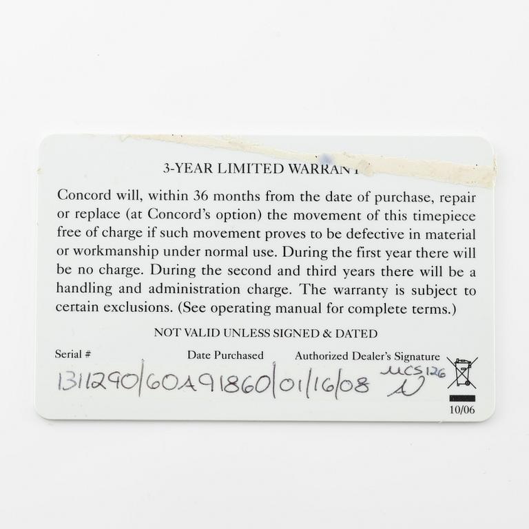 Concord, wristwatch, 35 mm.