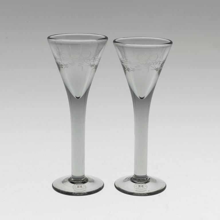 SNAPSGLAS, 12 st, "Antik", Reijmyre.