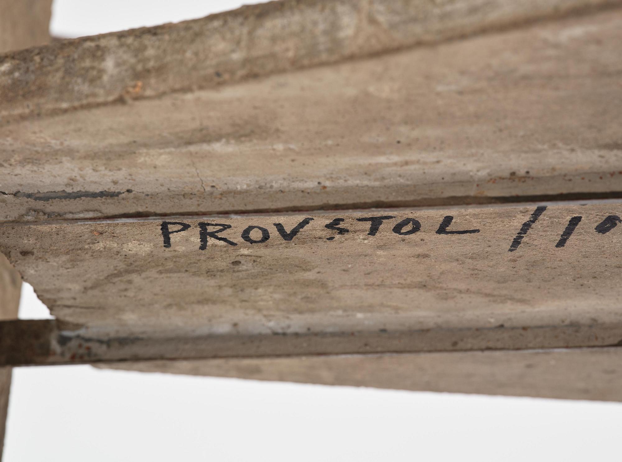 Jonas Bohlin, karmstol, "Concrete", provex, Källemo, Värnamo, efter 1981.