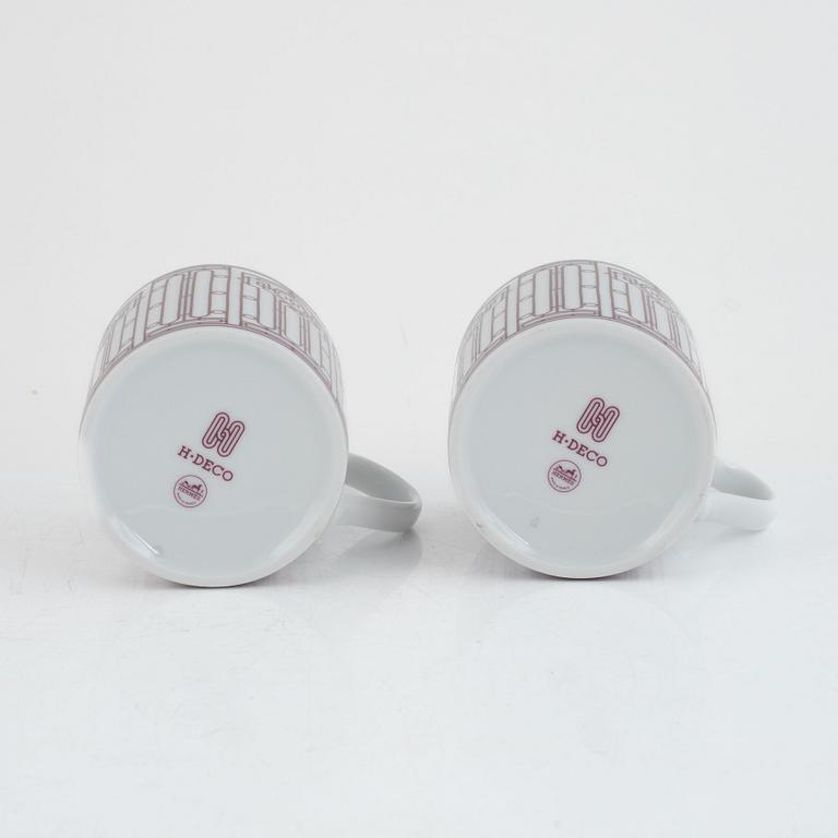 Hermès, muggar, 2 st, "H Deco Mug".