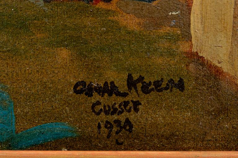 Oscar Keen, a signed and dated oil on board.