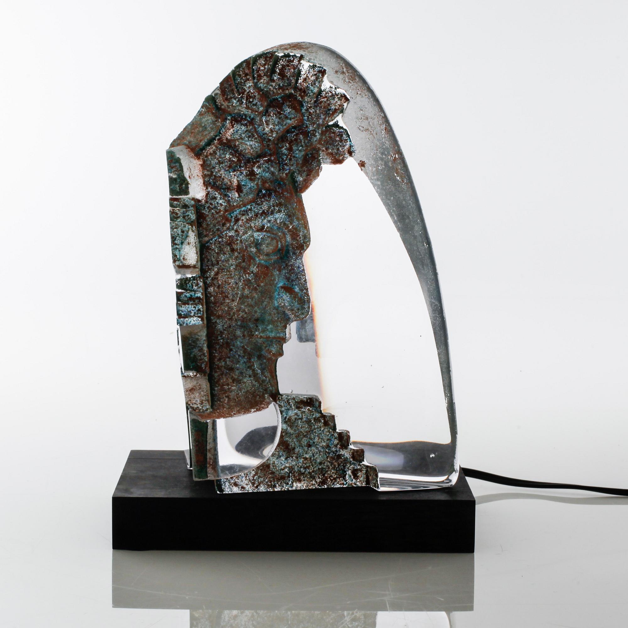 ANDERS SOLFORS, skulptur, glas, "Djoser", unikat, signerad samt daterad 2006.