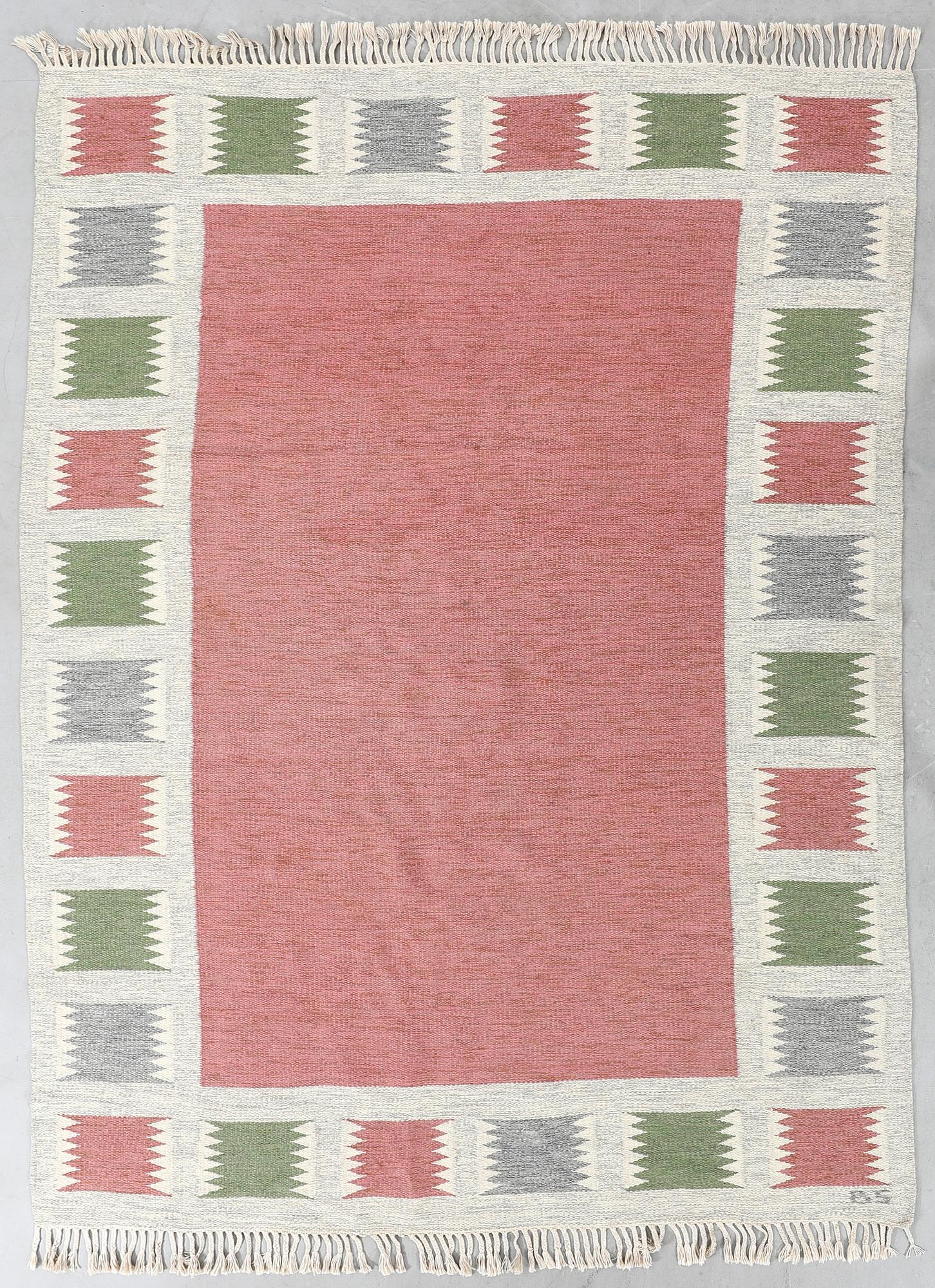 Matta möjligen Birgitta Södergren signerad rölakan ca 287x192 cm.