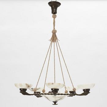 A ceiling lamp, alabaster, first half 1900's. - Bukowskis