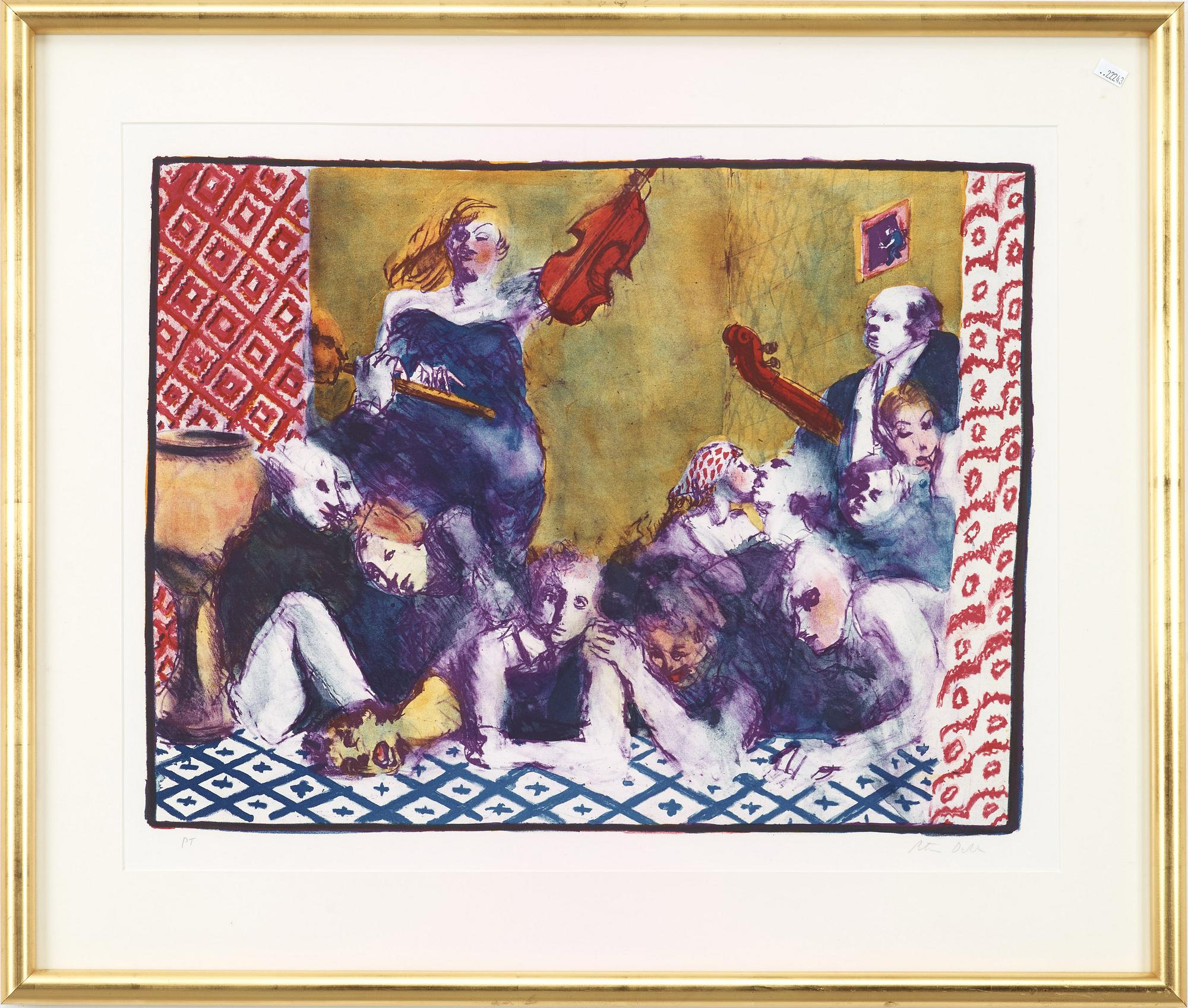 PETER DAHL, färglitografi, signerad, provtryck.