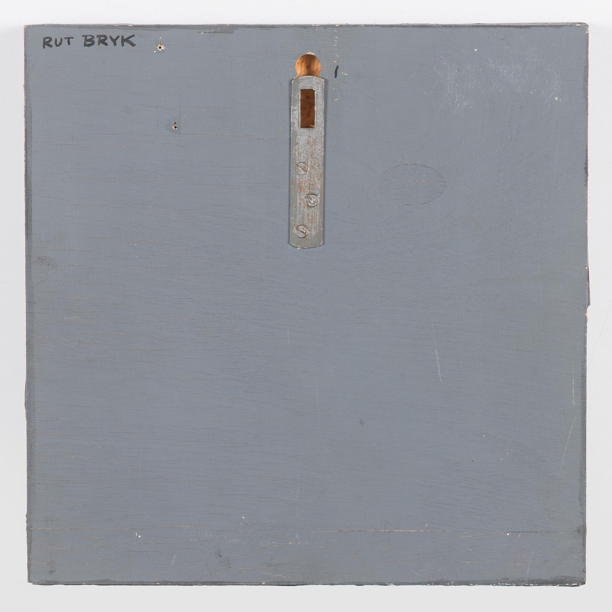 Rut Bryk, relief, signed a tergo.