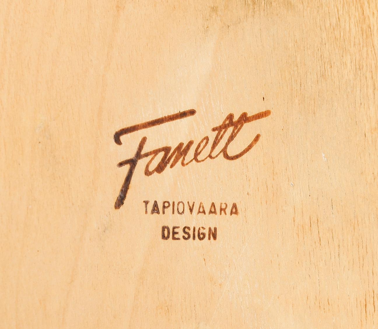 STOLAR, 4 st, "Fanett", Ilmari Tapiovaara, Edsbyverken, 1900-talets andra hälft.