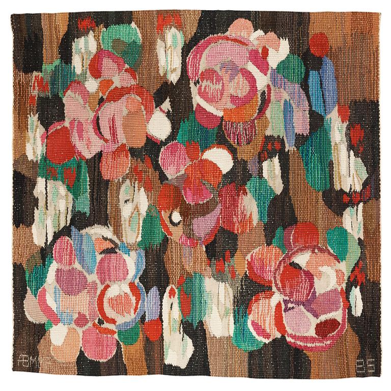 Barbro Sprinchorn, A TAPESTRY, "Mässa i Madrid" (a detail), a tapestry variant, ca 97,5 x 99 cm, signed AB MMF BS.