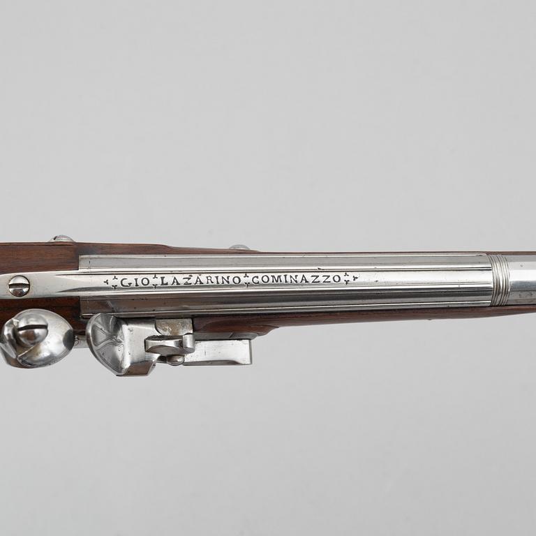 Flintlock pistols, a pair, Franciscus Hillbert Strasbourg (active 1738-1784).