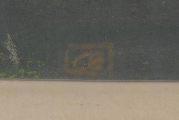 Carolus Enckell, blandteknik, monogramsignerad.