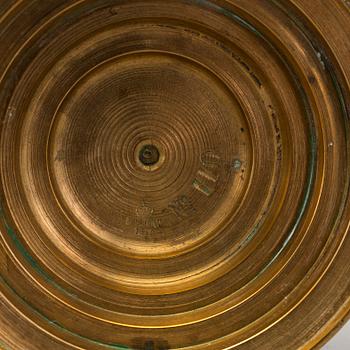 A pair of brass cassolettes No 110 Skultuna early 20th century.