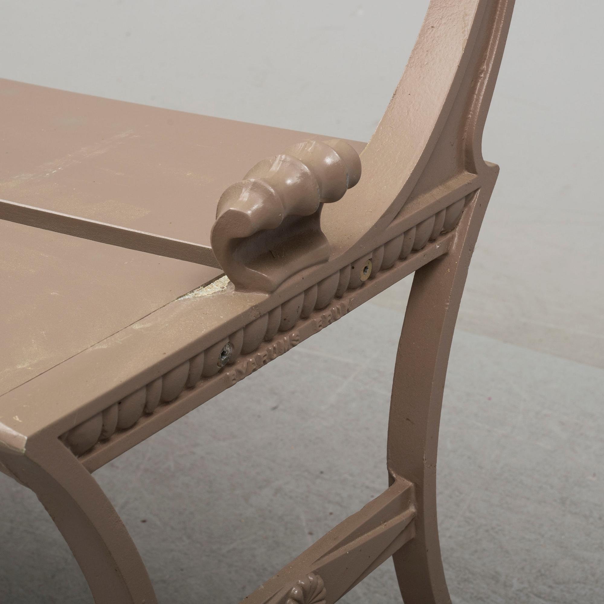 A late 20th century garden sofa 'Sneckan', Folke Bensow, Byarums Bruk.