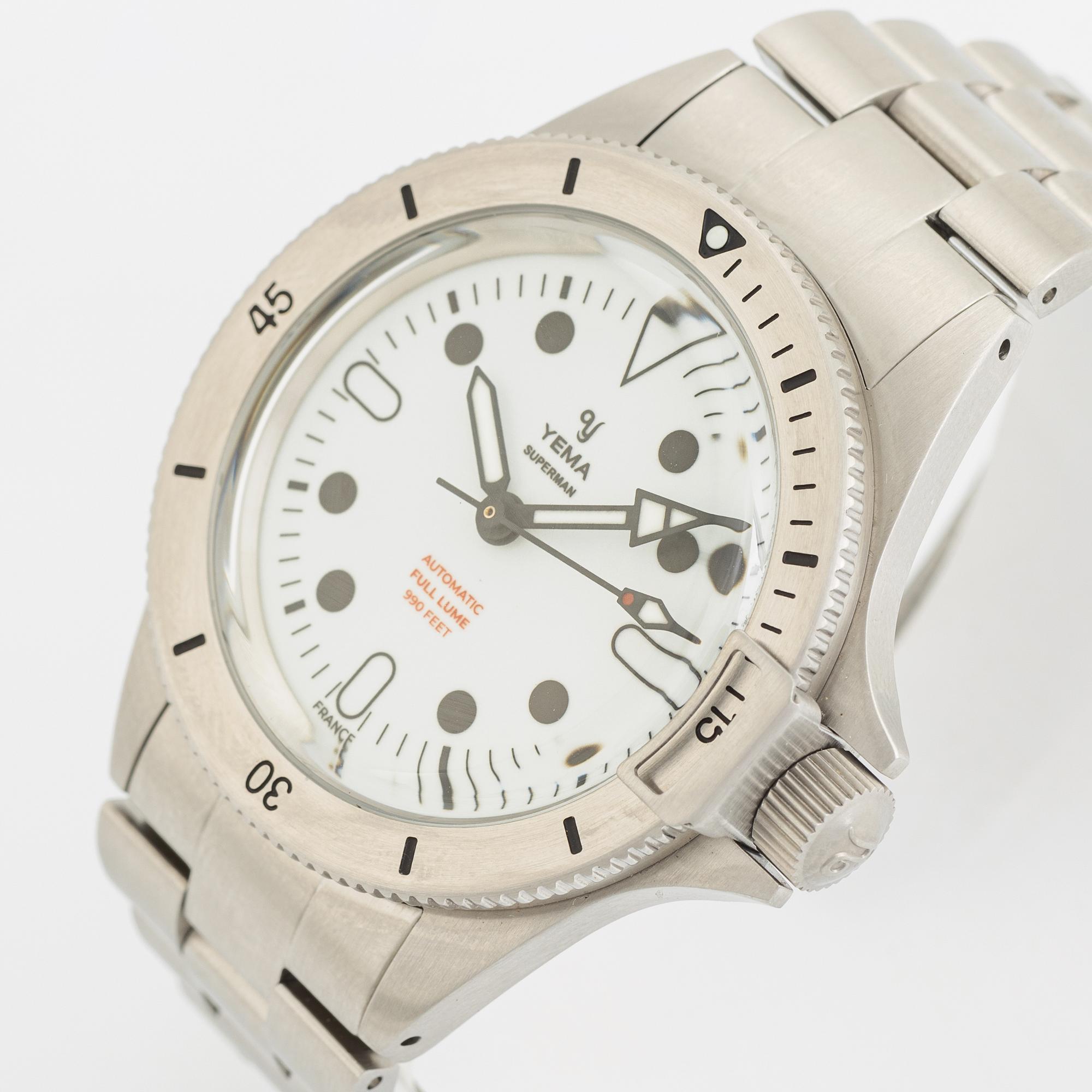 Yema, Superman, Maxi Dial, Full Lume, "Limited Edition", armbandsur, 39 mm.