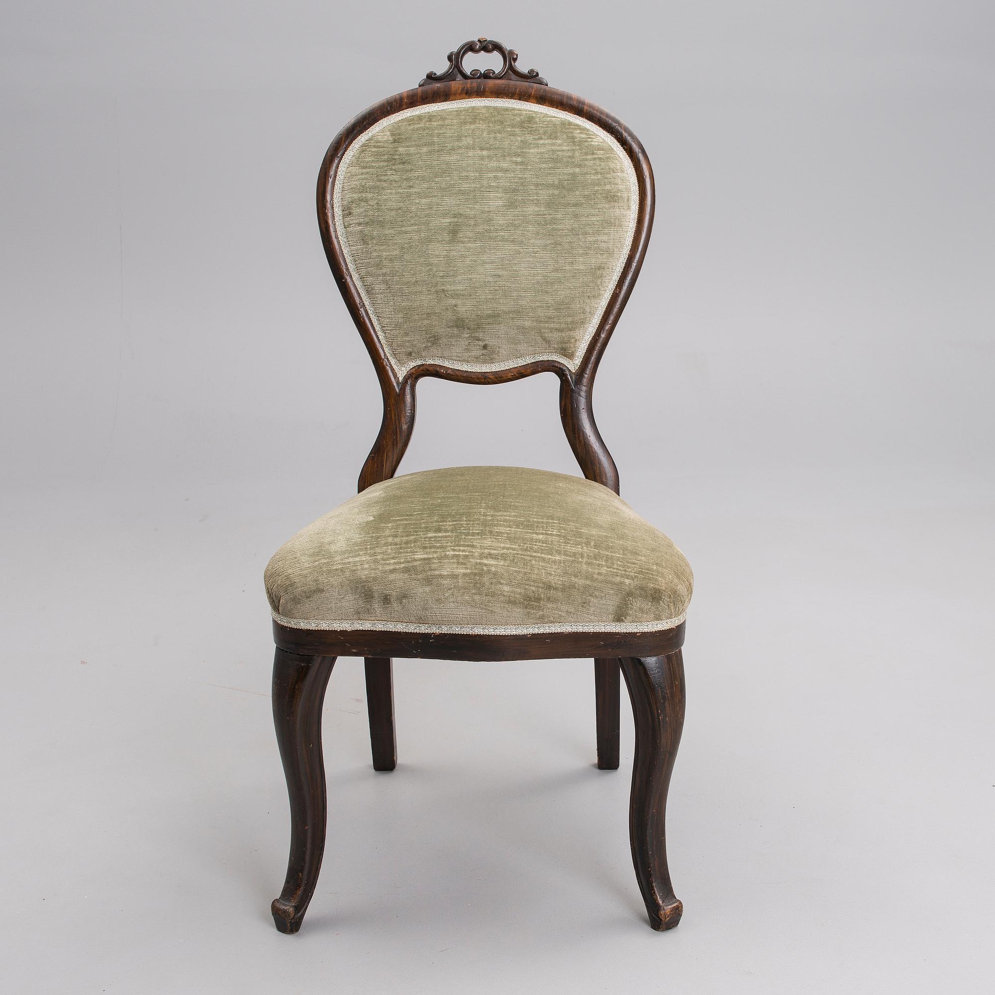 TUOLI, rokokootyylinen, 1860-80-luku.