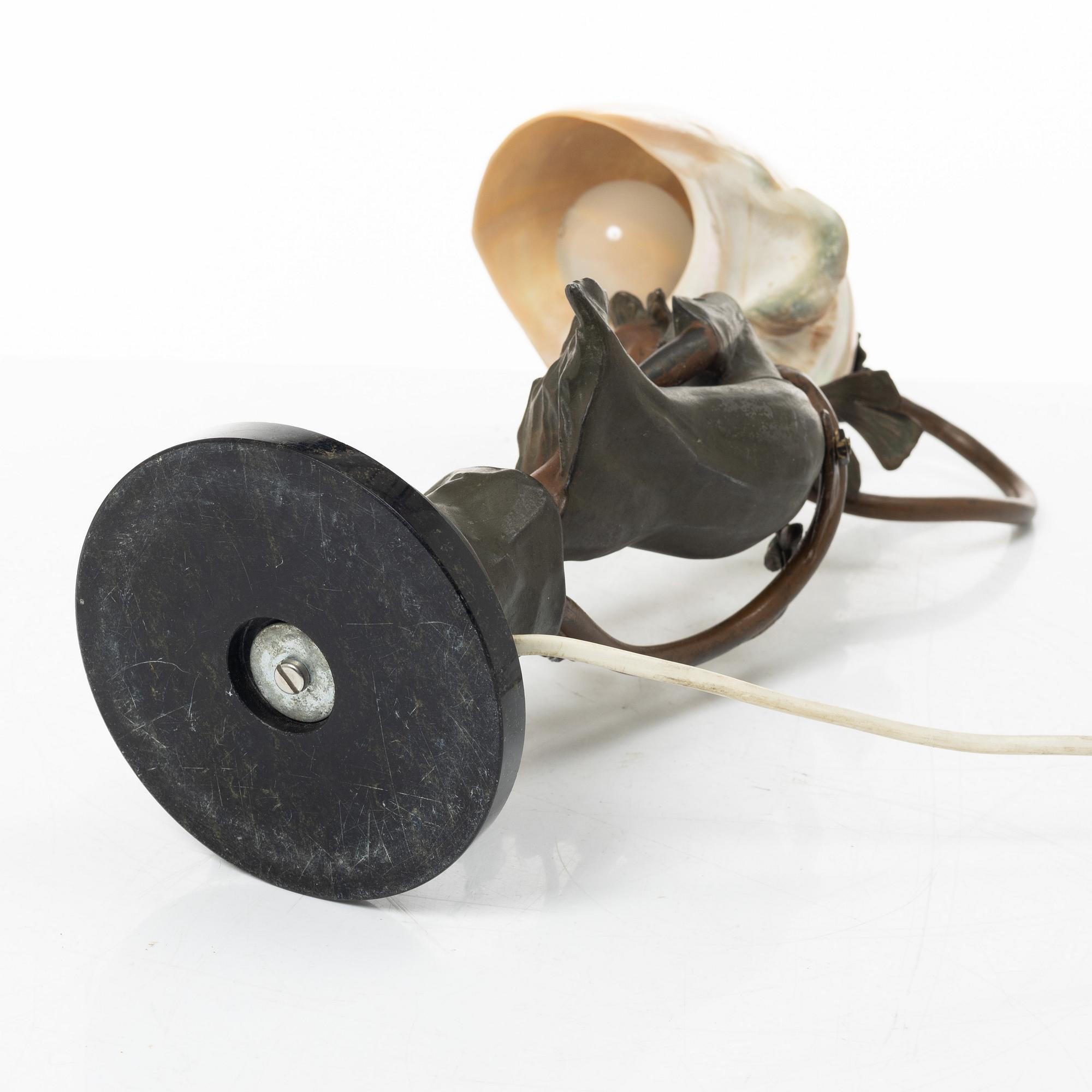 Ludwig Beck, bordslampa, "Bonjour", Art Nouveau, tidigt 1900-tal.