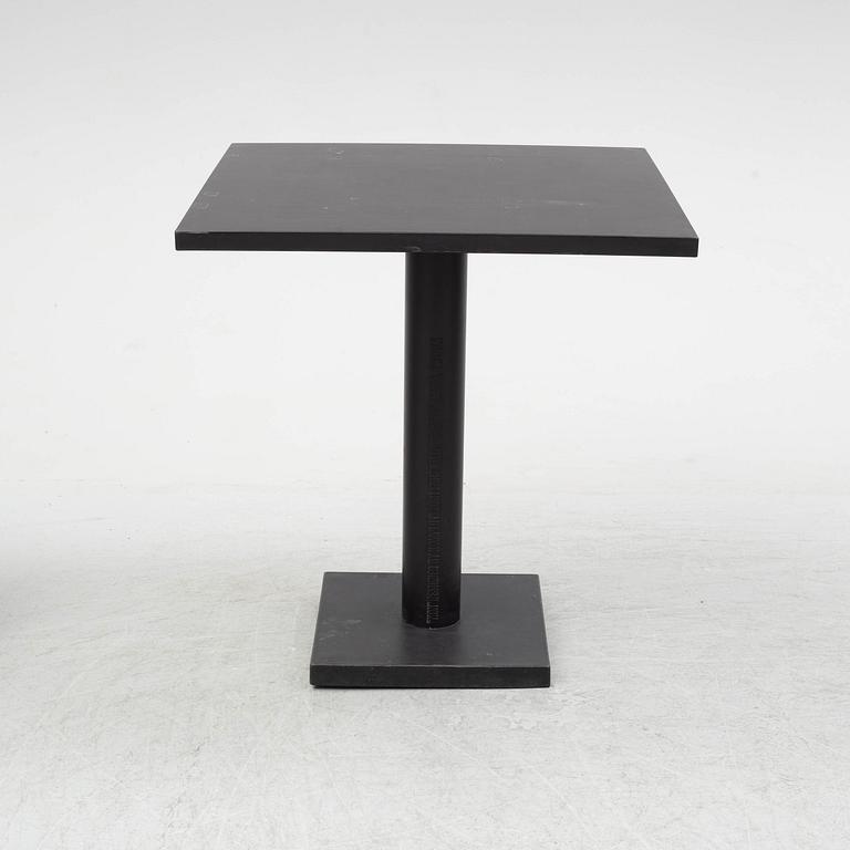 BORIS BERLIN/POUL CHRISTIANSEN, a 'Non' table with two chairs by Komplot design for Källmo.