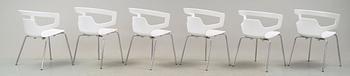 STOLAR, 6 st, "Contemporary stacking chair", Alfredo Häberli, Alias, 2000-tal.