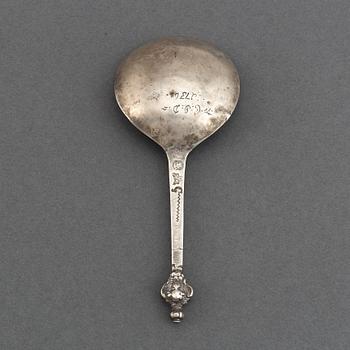 Otto Henrik Sjöberg, sked med dubbel kerubknopp, silver, Falun 1740 alt 1736.