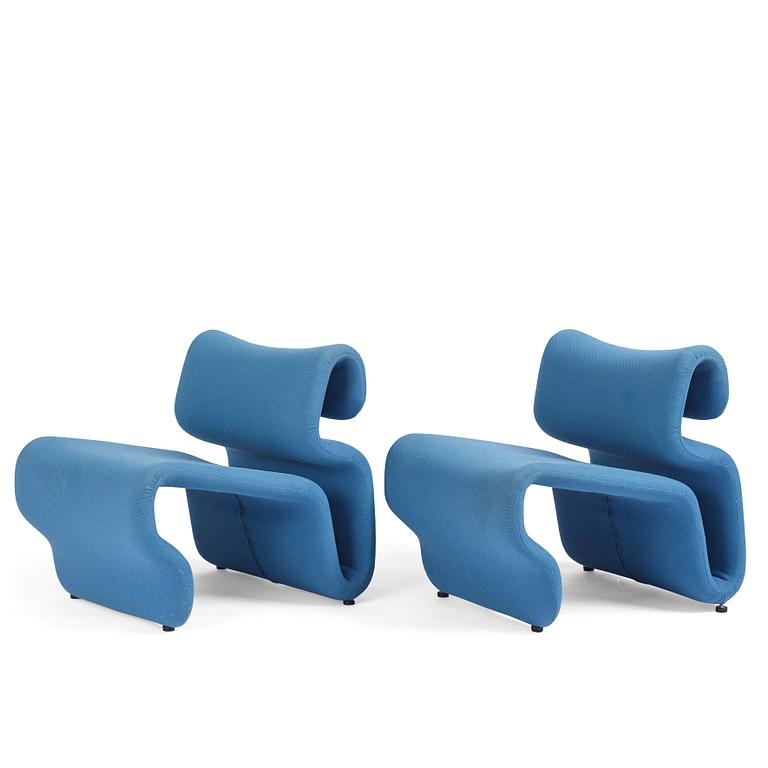 Jan Ekselius, a pair of lounge chairs, 'Etcetera', J.O. Carlssons Möbel AB, Vetlanda, 1960-70s.