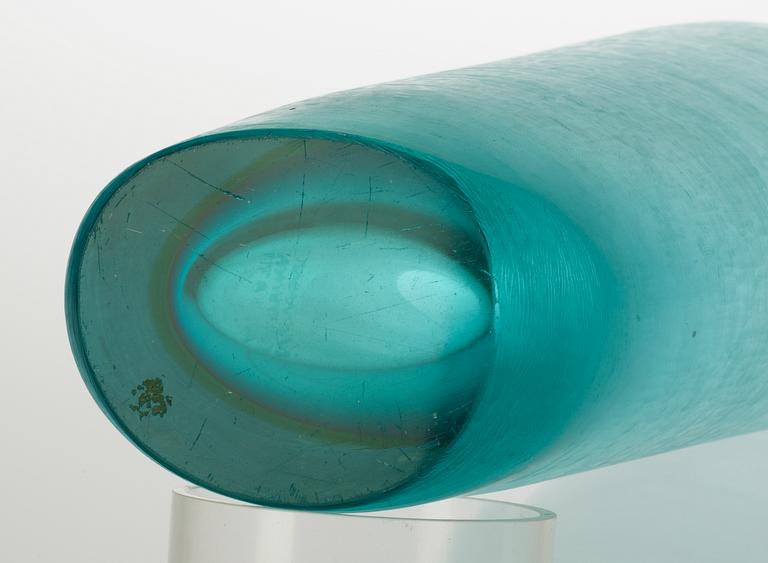 A Paolo Venini turqoise 'Inciso' vase, Venini 1950's.