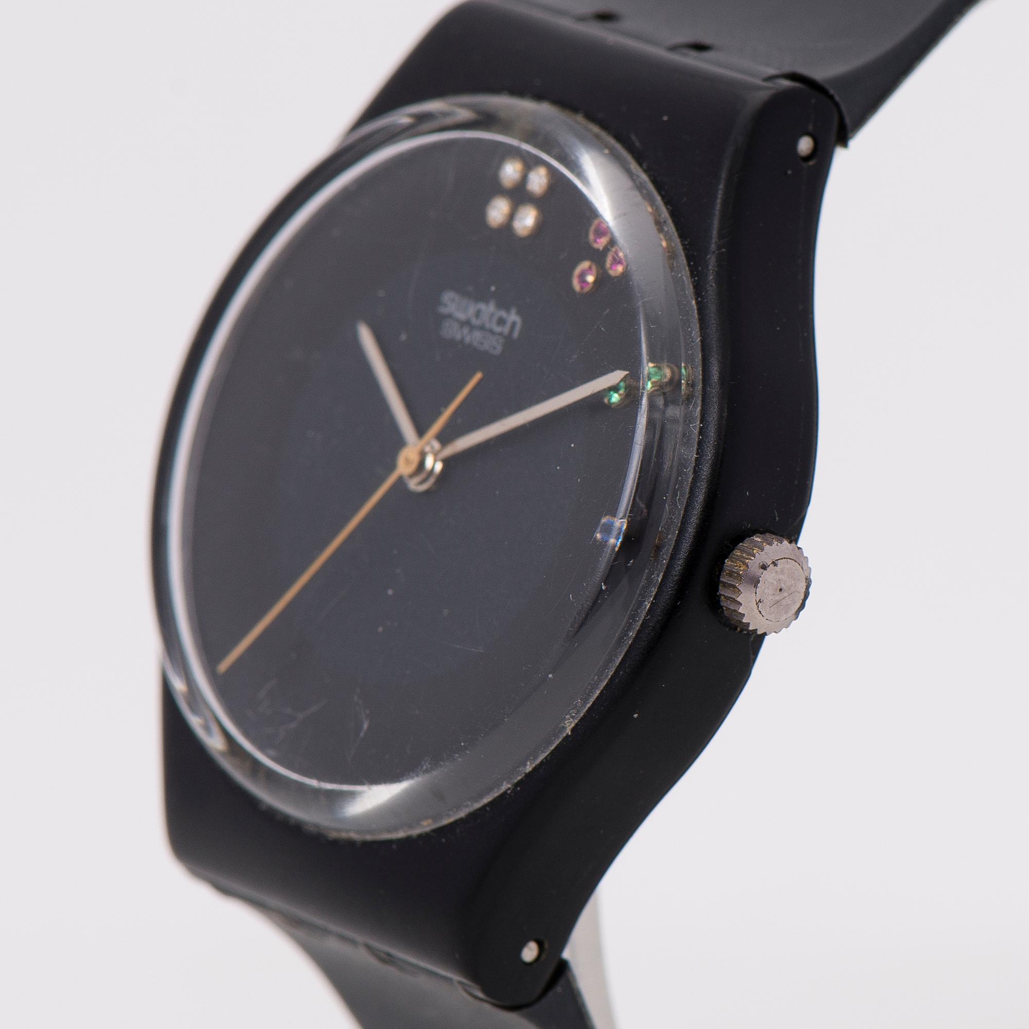 ARMBANDSUR 4 ST, SWATCH, två herr och två damur 1980-tal.