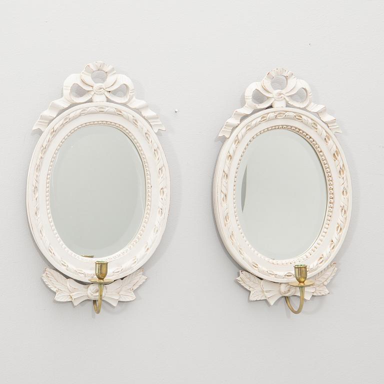 Wall sconces, a pair, Gustavian style, second half of the 20th century.