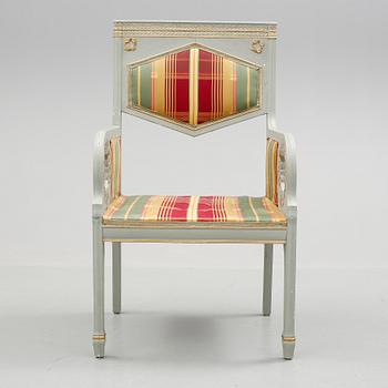 An Art Nouveau armchair probably by Ragnar Östman and executed by P. Jönsson and L. Löfberg ca 1909.