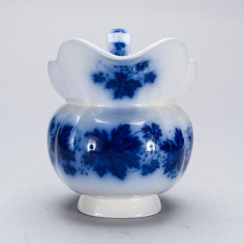 KANNA OCH 6 TALLRIKAR, porslin, "Vinranka", (blå 1938-1969), Arthur Percy, Gefle.
