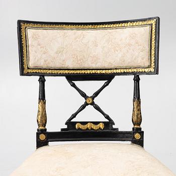 Stolar, ett par, sengustavianska, Stockholm, omkring år 1800.