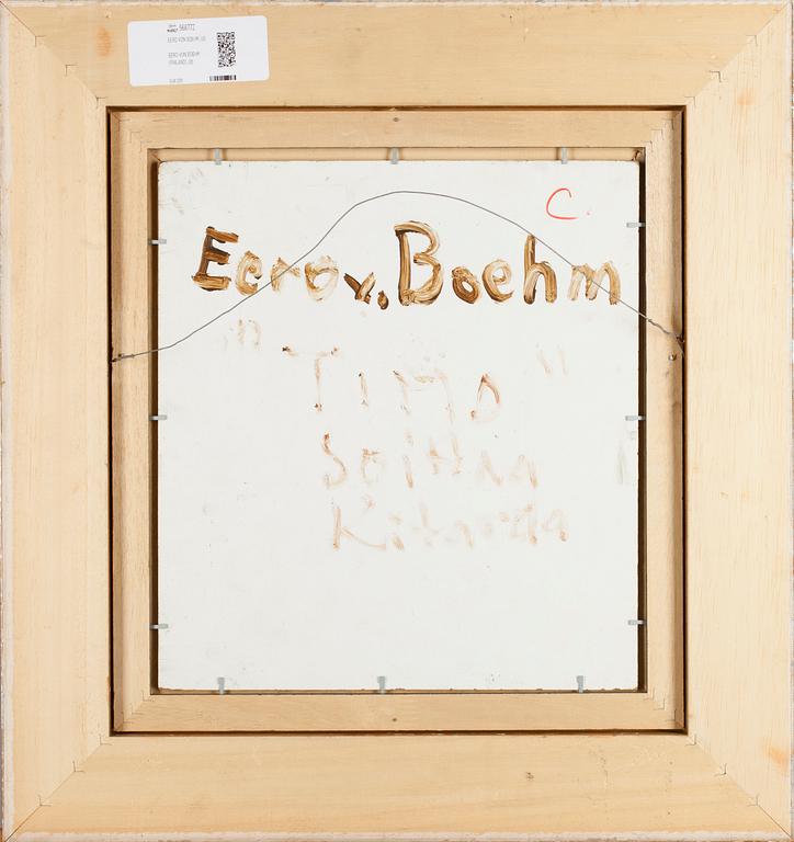 EERO VON BOEHM, olja på pannå, signerad.