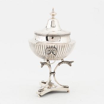 Carl Magnus Ryberg, strösockerskål, silver, empire, Stockholm 1821.