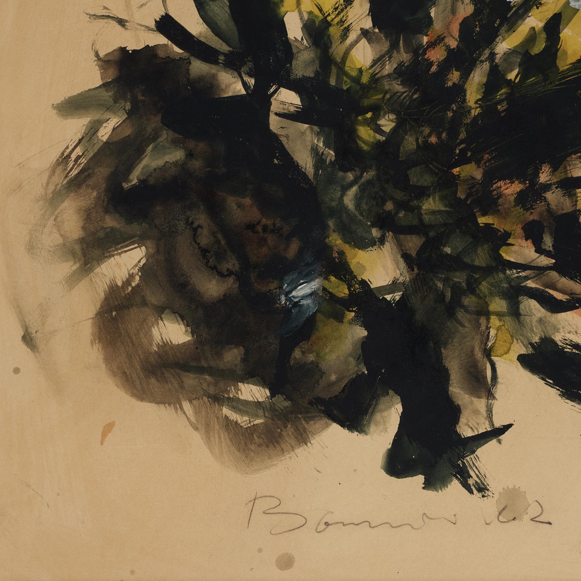 OLLE BONNIÉR, mixed media on paper, signed and dated -62.