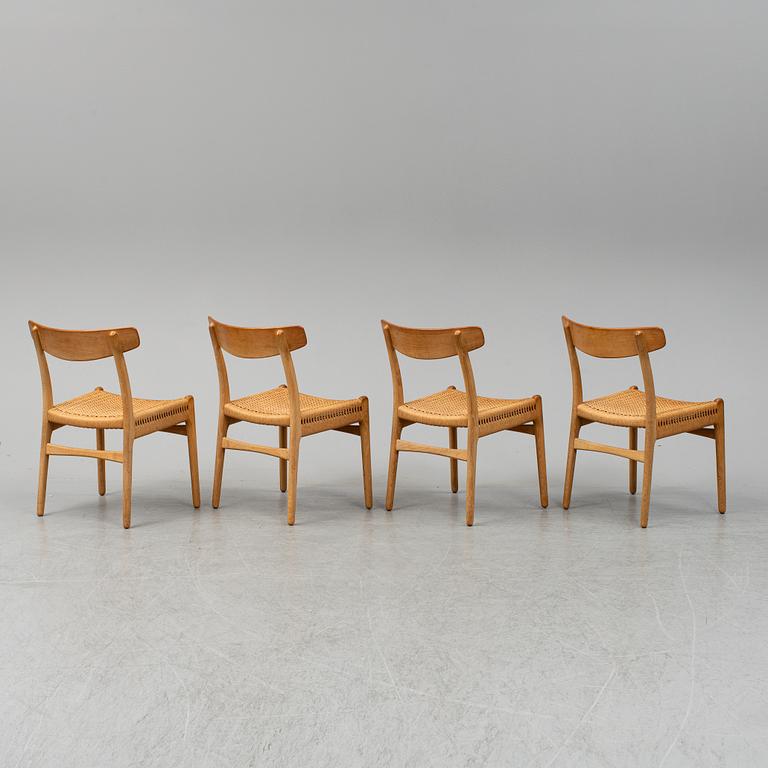HANS J. WEGNER, stolar, 4 stycken, "Spisestolen", CH-23, Danmark.